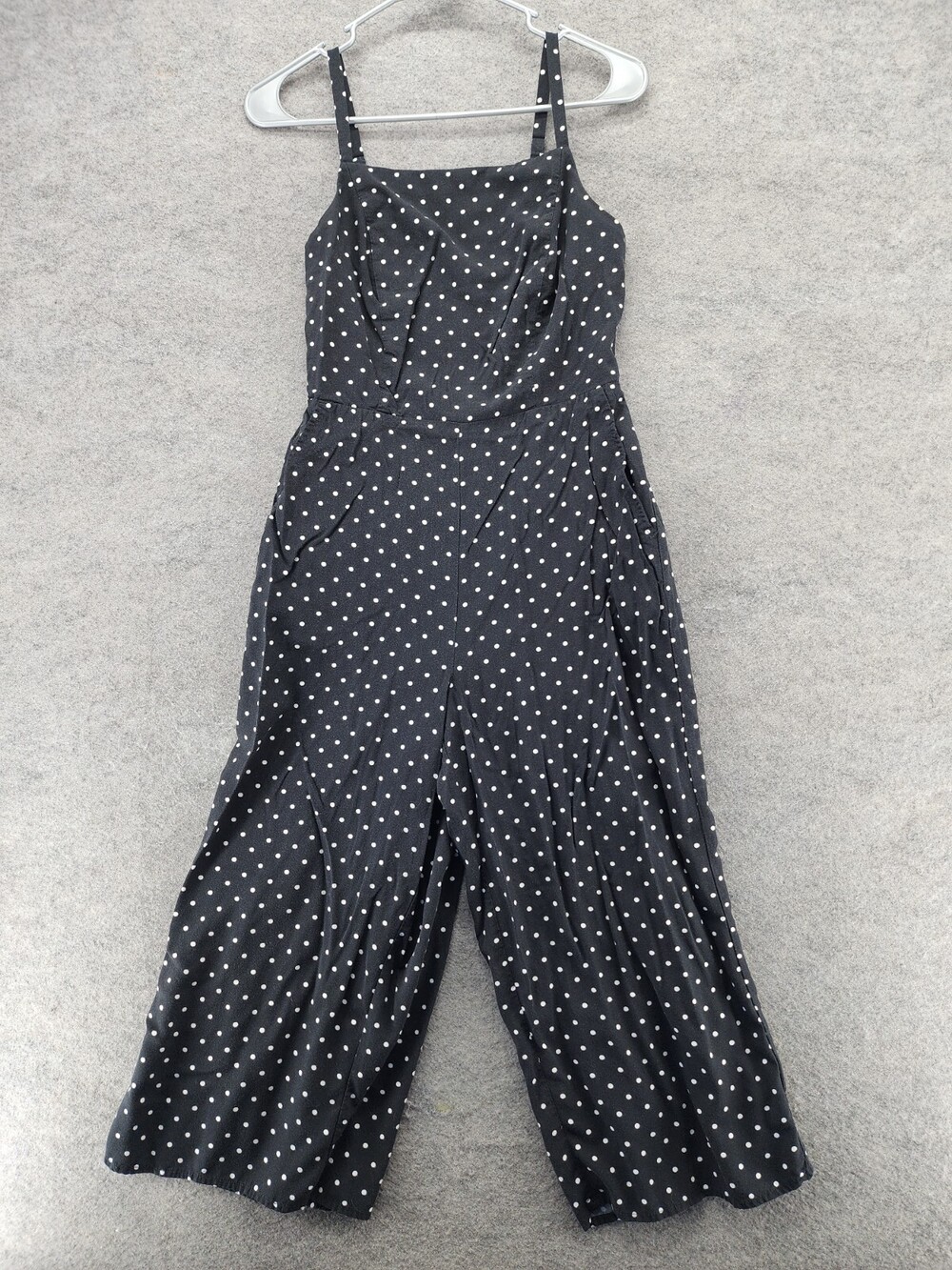 Old Navy Jumpsuit Womens Small Sleeveless Black Polka Dot